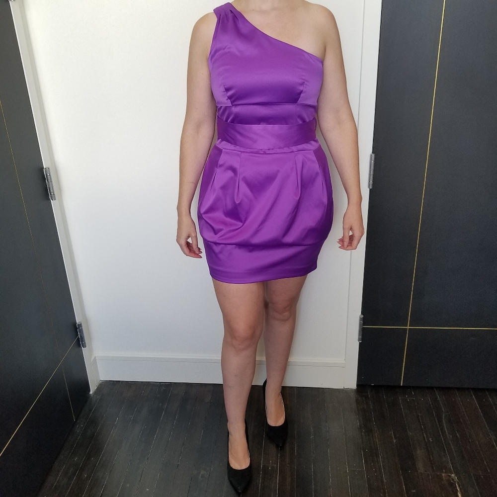 River Island Purple Mini Dress Size 8